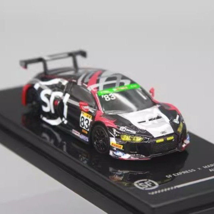 PopRace 1: 64 Racing Model 2019 ญี่ปุ่นทนทาน Racing R8 SF LMS เหมาะสําหรับ Audi Para