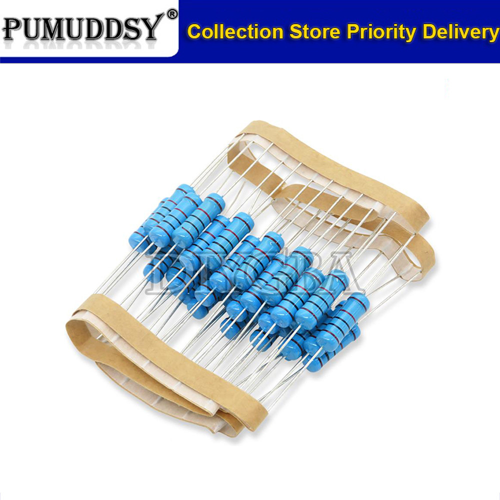 10 ชิ้น 3W ตัวต้านทานฟิล์มโลหะ 1% 1K ~ 2.2M 1R 4.7R 10R 22R 33R 47R 1K 4.7K 10K 100K 1 4.7 10 22 33 