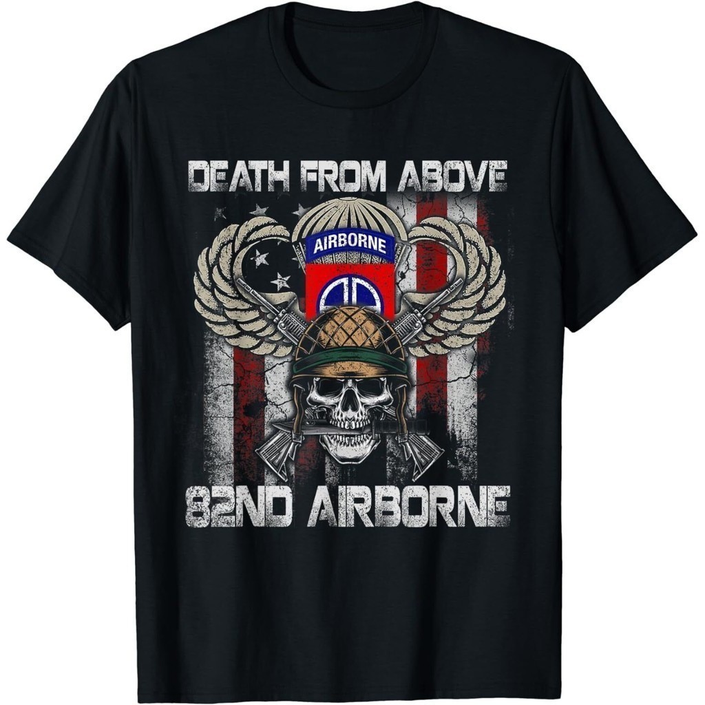 T-Shirtใหม่จํากัดความตายจากเหนือ Airborne Skull 82Nd Airborne Division Army Tshirt S-5XL