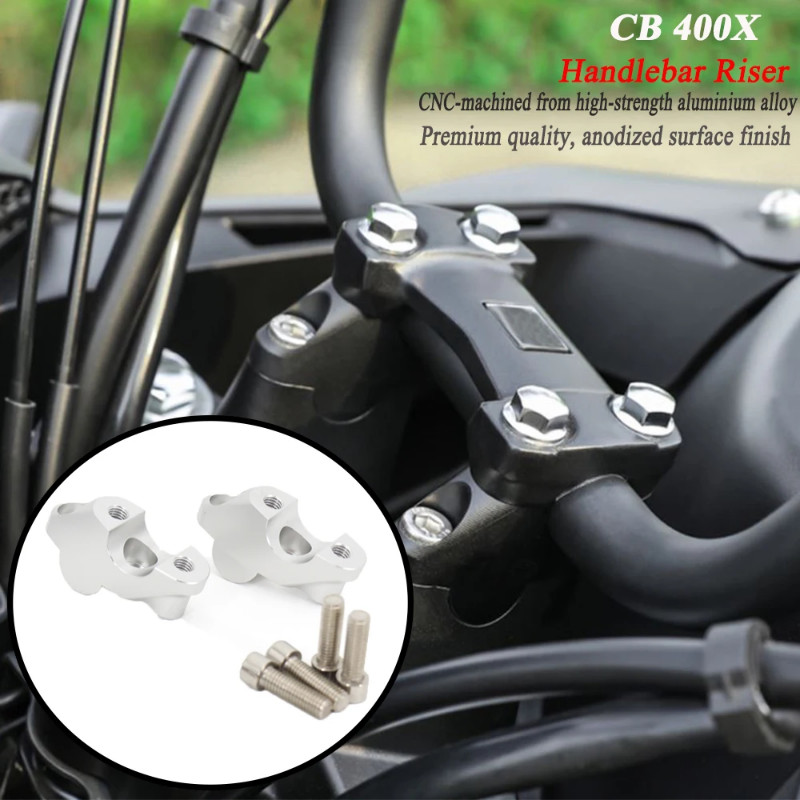 For Honda CB400X CB 400 X CB 400X cb400x cb 400 x Motorcycle Black or Silver Handlebar Riser Bar Mo