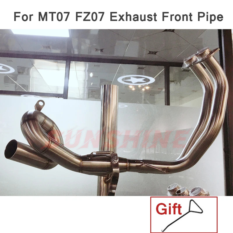 Motorcross Exhaust Slip on Pitbike Front Pipe Motorcycle Full Systems Stainless Steel Half Blue For