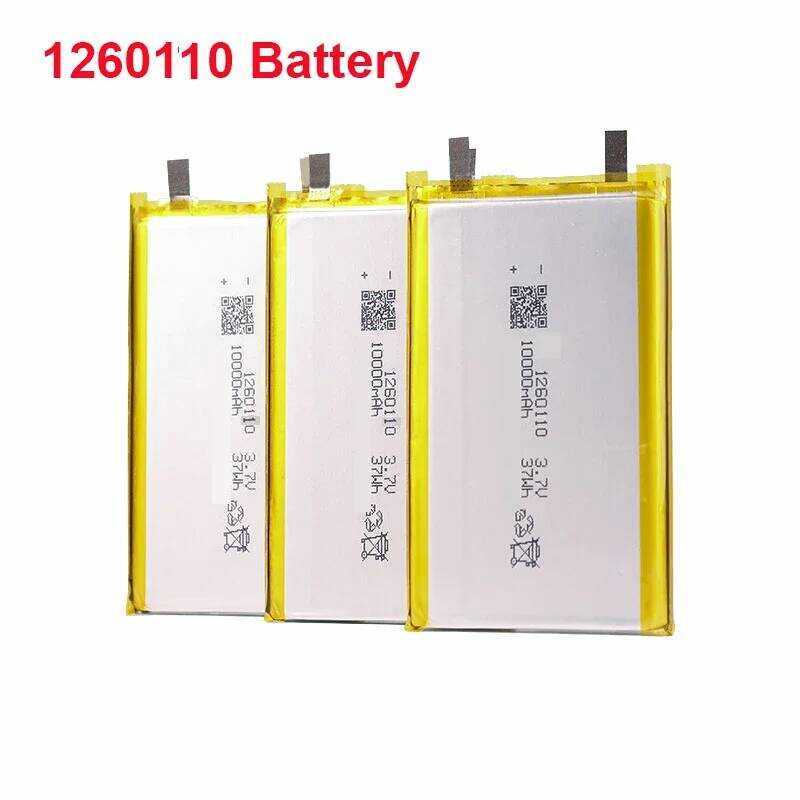 10000mAH แบตเตอรี่ลิเธียมไอออนโพลีเมอร์ 3.7V 1260110 สำหรับแบตสำรอง GPS แท็บเล็ต และอีบุ๊ก