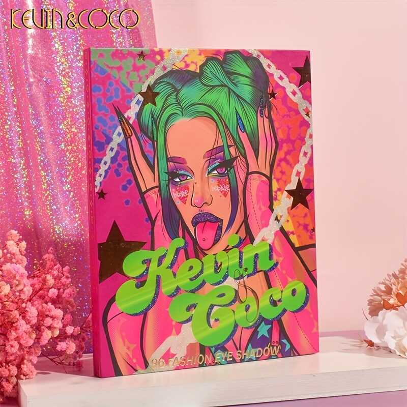 KEVIN & COCO 96 Color Eyeshadow Palette Modern Girl Pearl Sequin Makeup Palette