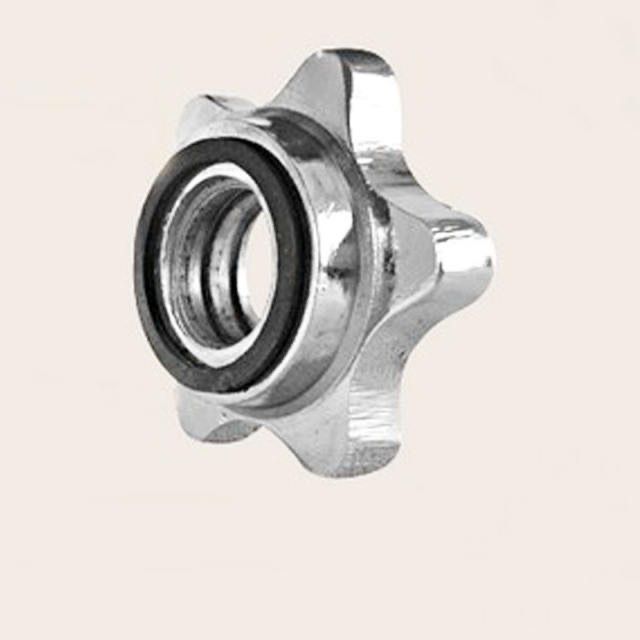 Electroplating Dumbbell Barbell อุปกรณ์เสริม Universal Hex Nut สกรู 25 มม.ยางกันลื่น Pad Nut Star Nu