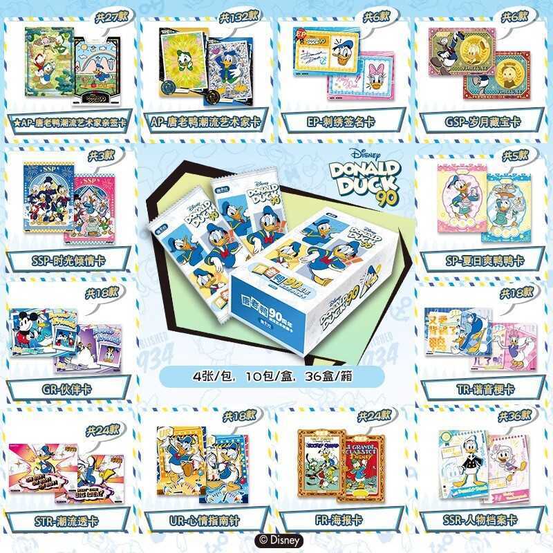 คอลเลกชันการ์ด Club donald Duck Card Collection Card donald ck 90th Anniversary Trend Art Set