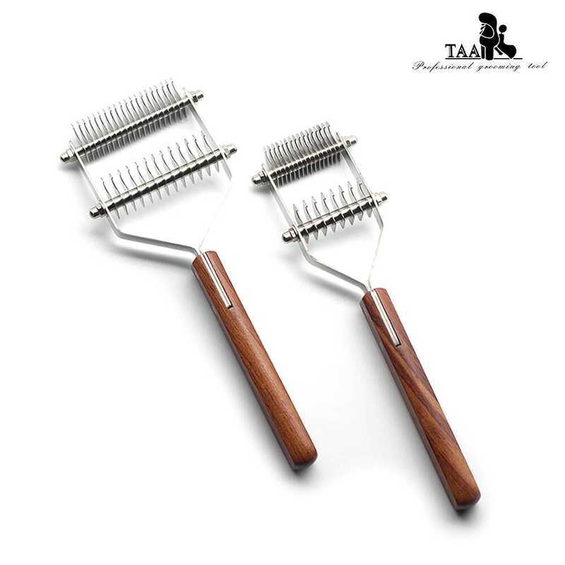 ▥ TAA สัตว์เลี้ยงกำจัด Undert Rake สุนัขหวีถอดส่วนเกินกำจัดขนหวีแก้ปัญหาผมสัตว์เลี้ยงสำหรับส