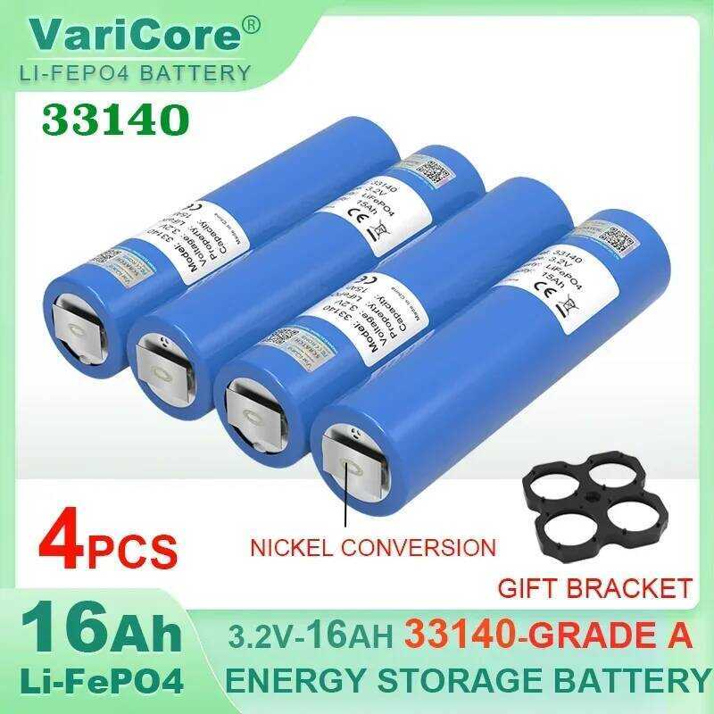 ชิ้น 4 VariCore 3.2V 33140 15Ah lifepo4 เซลล์ลิเธียม-เหล็กฟอสฟัต 16000mAh สำหรับ 4S 12v 24v 36v เครื