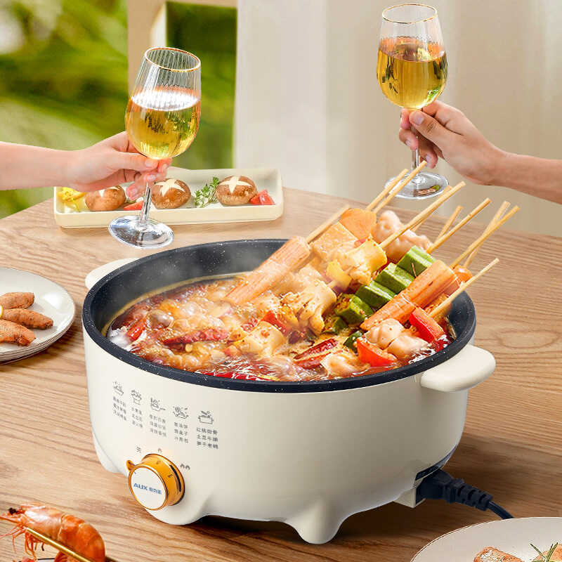 Oaks กระติกน้ําร้อนไฟฟ้าในครัวเรือนมัลติฟังก์ชั่ All-in-One หม้อทําอาหาร 5L หม้อซุปผักความจุขนาดใหญ่