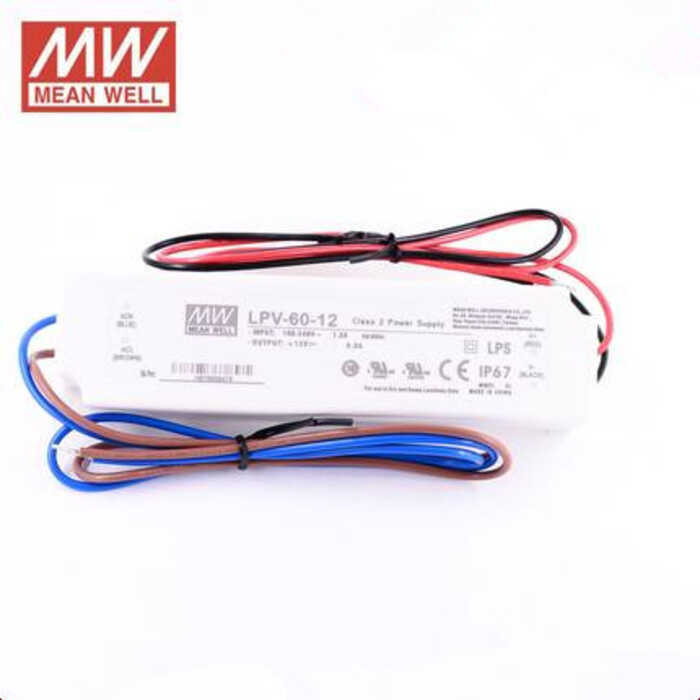 MEANWELL-60-12/LPV-60-24/LPV-60-48MEANWELL 60w แหล่งจ่ายไฟกันน้ํา