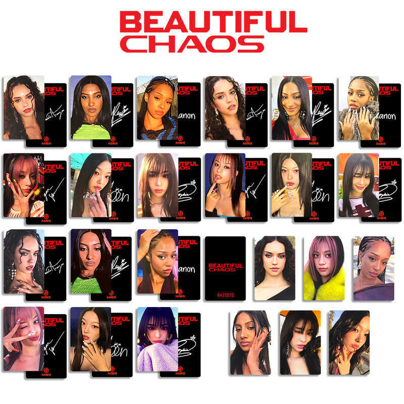 KATSEYE อัลบั้มใหม่ BEAUTIFUL CHAOS สินค้า Photocard Random Card Cat Eye Combine Megan