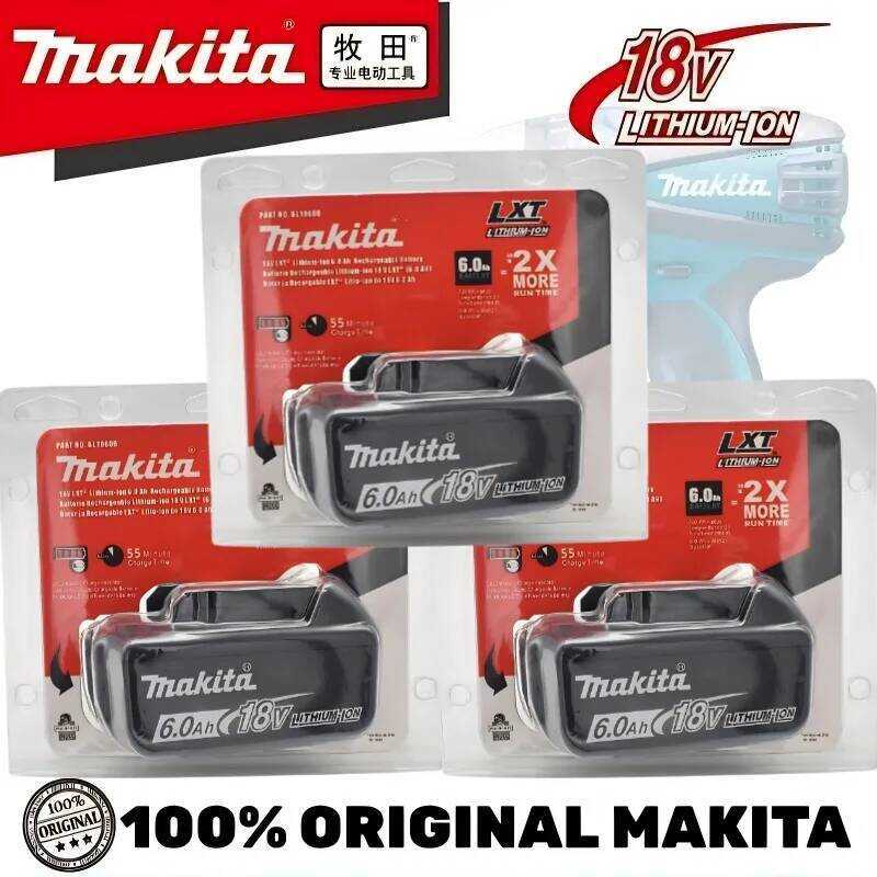 Makita แบตเตอรี่ลิเธียมแท้ 18V สำหรับ 6Ah BL1860 BL1850B BL1850 BL1840 BL1830B