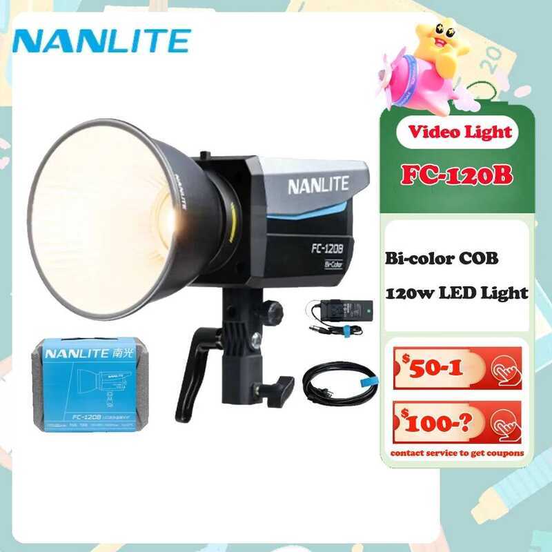 Nanlite FC-120B Bi-color LED การถ่ายภาพเติม 2700K-6500K CRI96 TLCI98 ไฟวิดีโอสําหรับสัมภาษณ์ภาพ