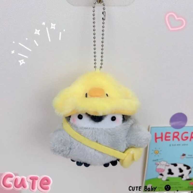 C Cartoon Penguin Plush Keychain Lucky Koi Little Duck Animal Penguin Stuffed Toys Bread Bee Soft D