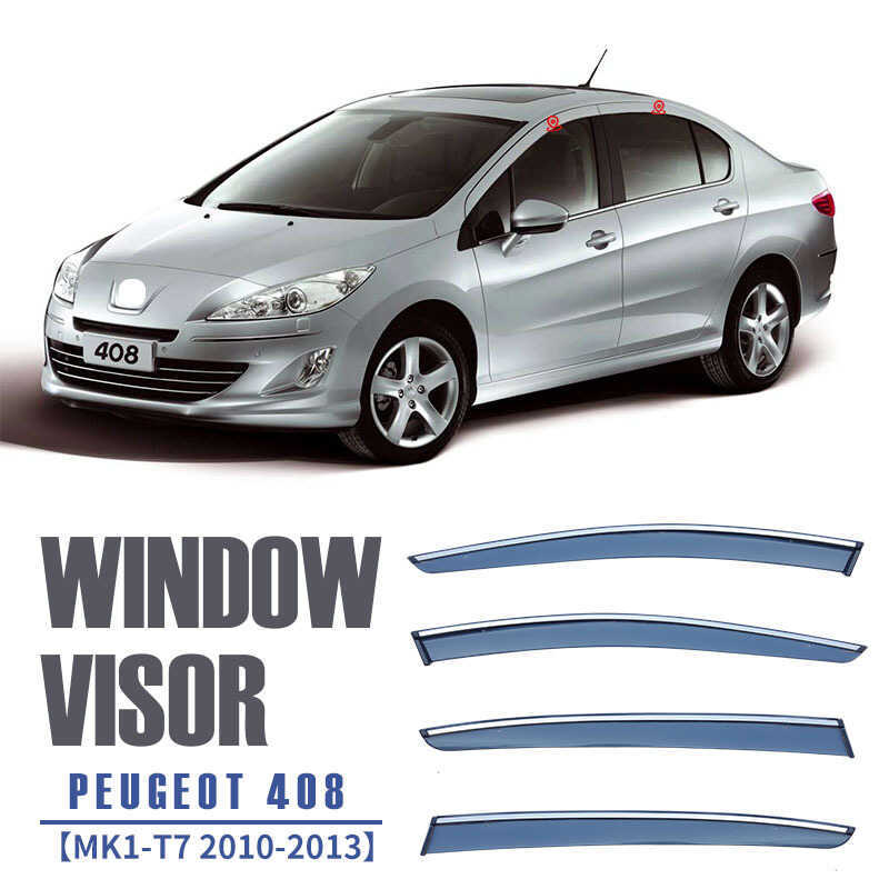 เหมาะสําหรับ PEUGEOT 408 หน้าต่างบล็อกฝนด้านข้างตัวเบี่ยงหน้าต่าง PEUGEOT 408 ที่บังแดดหน้าต่าง