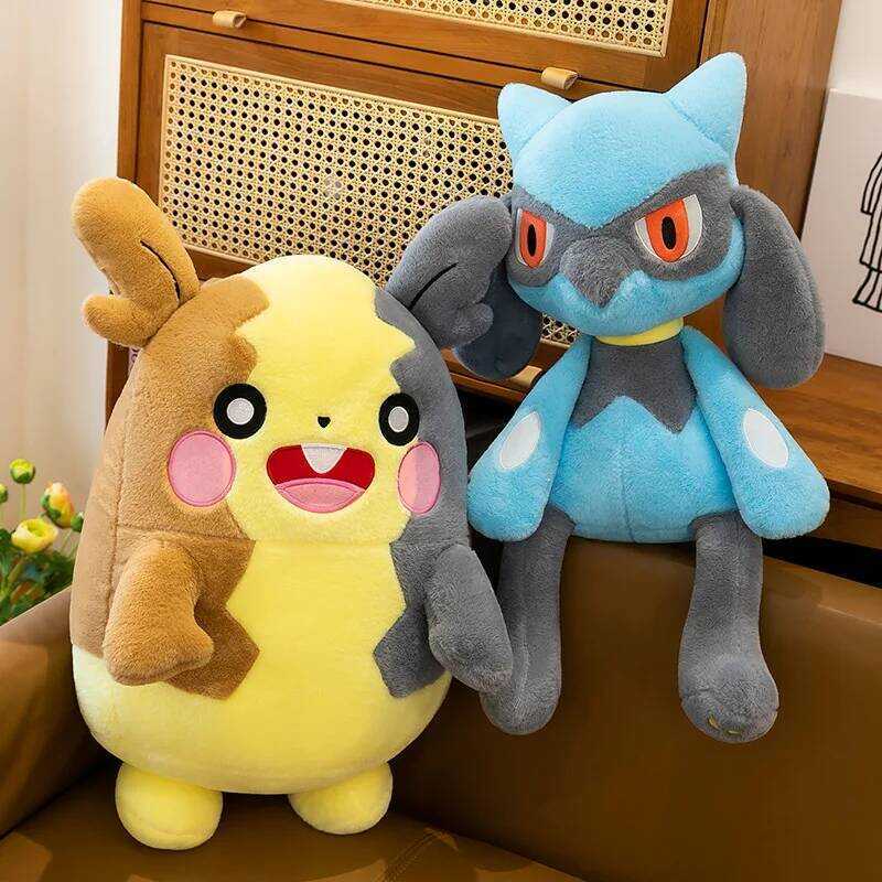 C 40/80Cm Riolu Pillow Doll Lucario Huge Plush Pokémon Plushie Anime Stuffed Toys Morpeko Birthday