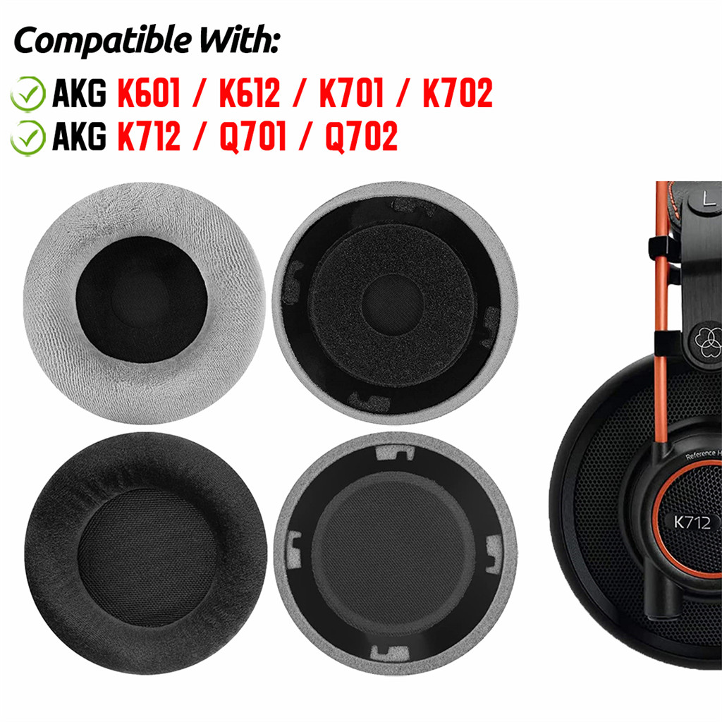 สําหรับ AKG K601 K612 K701 K702 K712 Q701 Q702 หูฟังแผ่นรองหูฟังฟองน้ําชุดหูฟัง Earmuffs เปลี่ยนฝาคร