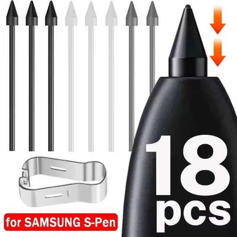 Nis หัวปากกาสไตลัสสัมผัสทดแทน พร้อมคลิปสำหรับ Samsung Galaxy S24 S24Ultra Ta S9 S9U S9Fe S Pencil อะ