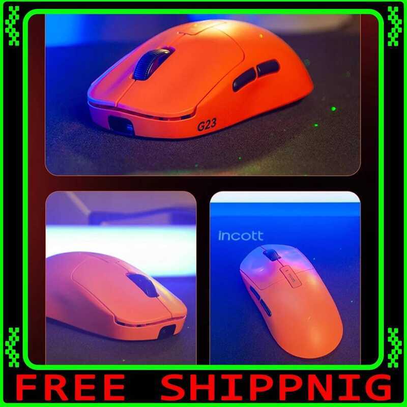 Incott เมาส์เกมมิ่ง G23 Pro 2 โหมดไร้สาย 2.4g Paw3390 น้ำหนักเบา 32000dpi เล่นได้ 140 ชั่วโมง ของขวั