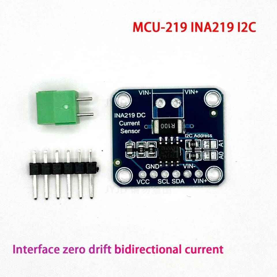 MCU-219 INA219 I2C พอร์ต Zero drift สองทิศทางปัจจุบันแหล่งจ่ายไฟการตรวจสอบโมดูลเซ็นเซอร์ MCU INA 219