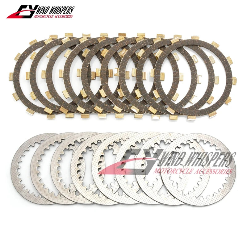 Motorcycle Paper base clutch plates friction discs steel pl For Yamaha TDM 850 TDM850 4TX 1996-2001