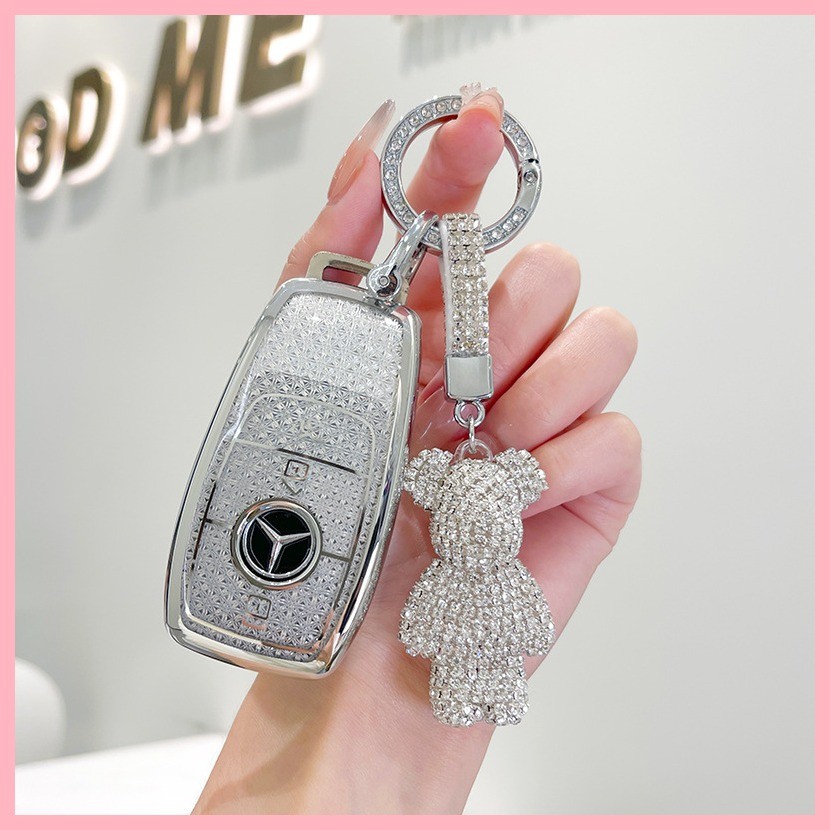 【2021-2025】 เหมาะสำหรับฝาครอบป้องกันกุญแจ e300l/c260l/glc/c200 หัวเข็มขัด glb/gle350e260 เปลือกกุญแ