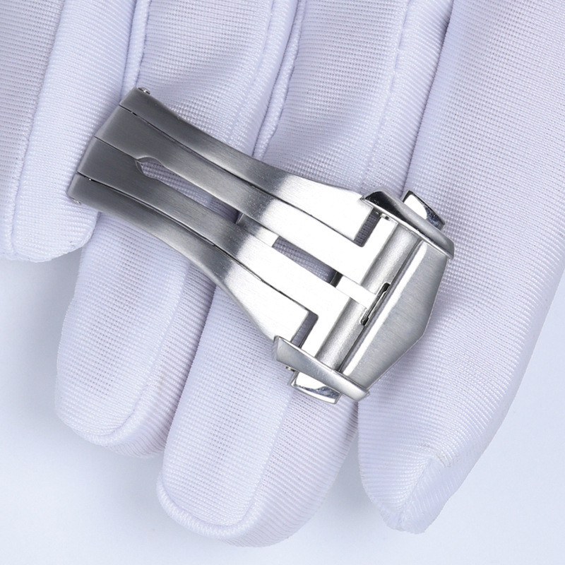 ใหม่ประณีตสายนาฬิกา Omega New Seamaster 300 600 หัวเข็มขัดพับ 18 มม. หัวเข็มขัดสแตนเลส AT150 หัวเข็ม