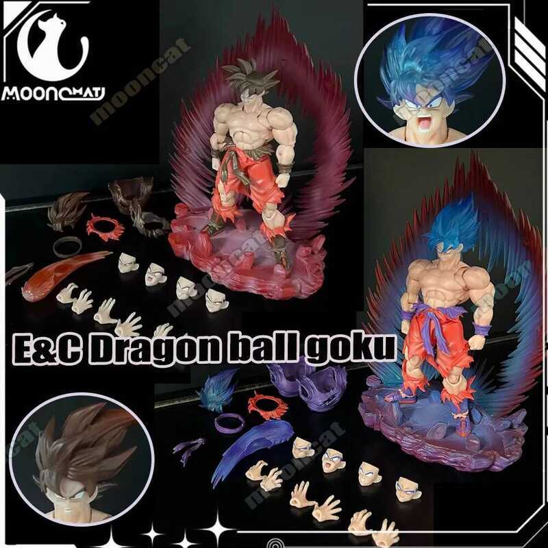C E&C Studio Dragon Ball Z Figure Son Goku Shf Figures 1/12 Scale Er Saiyan Son Goku Action Figures