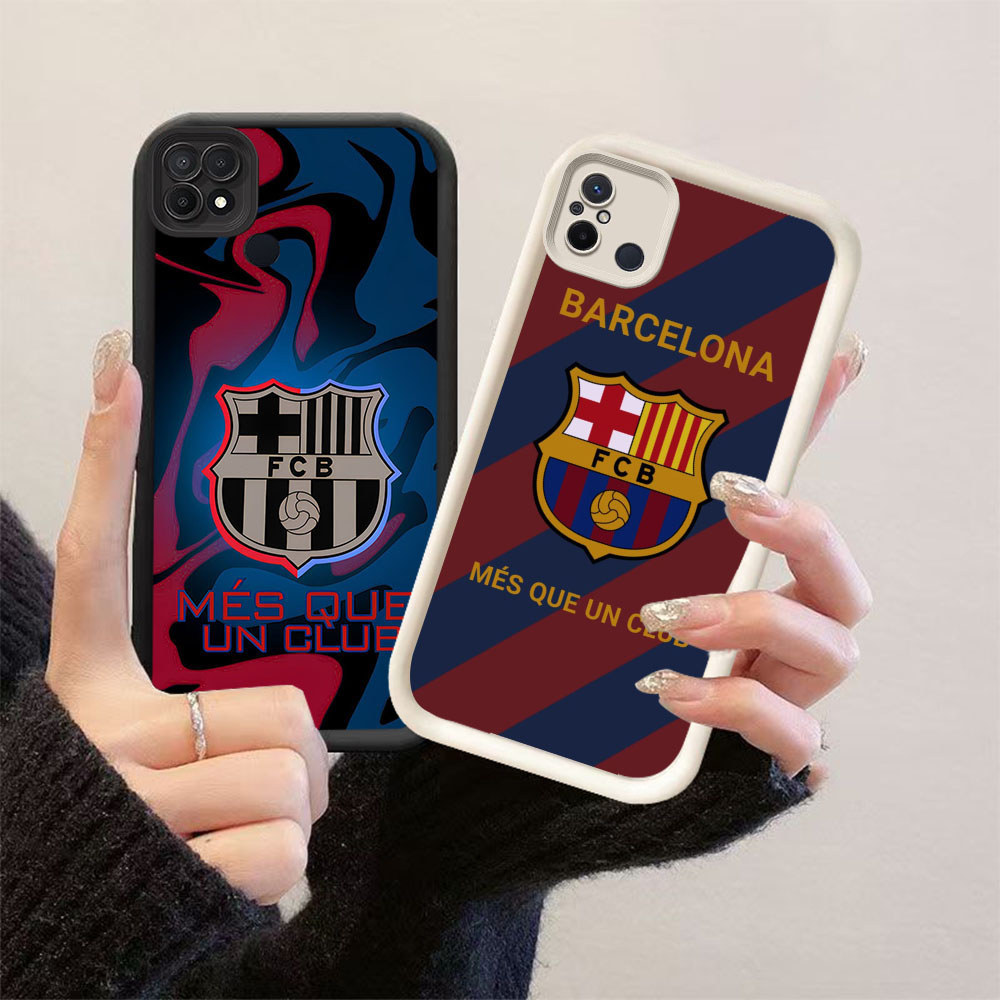 HK-20 FC Barcelona ปลอกกันกระแทกสําหรับซิลิโคนสีดําและสีขาว Xiaomi Redmi POCO 12C 9C 11A NFC C31 10C