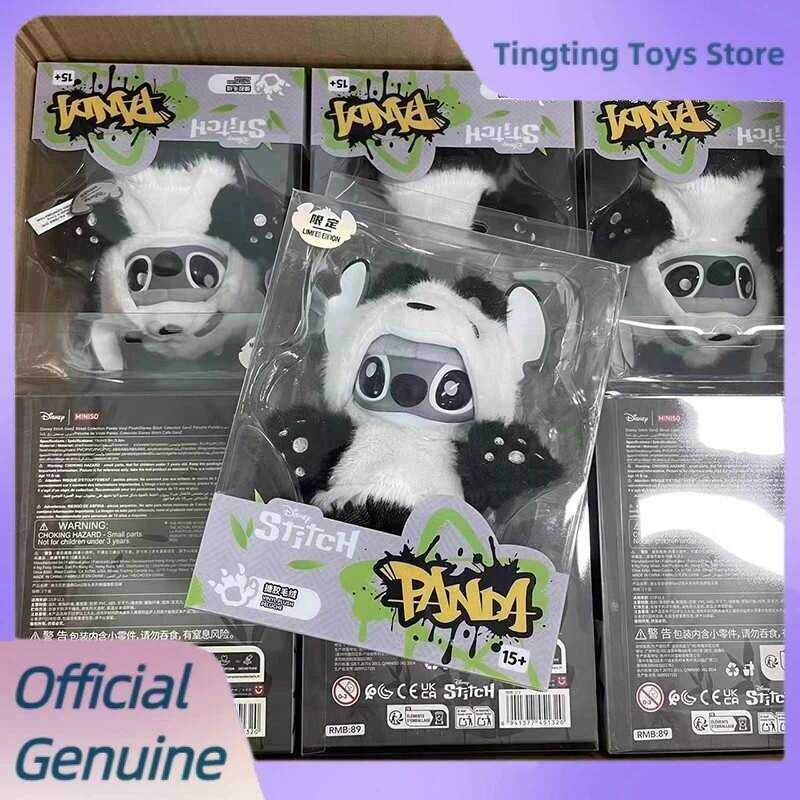 C Genuine Stitch Genz Series Panda Lid Vinyl Face Plush Keychain Trendy Toys Stitch Pendant Doll An