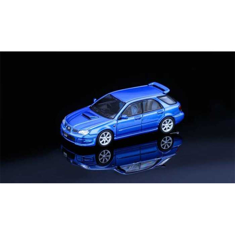 ▥ Furuya 1:64 Impreza WRX STI Hawkeye Silver Blue Wagon รถโมเดล Diecast