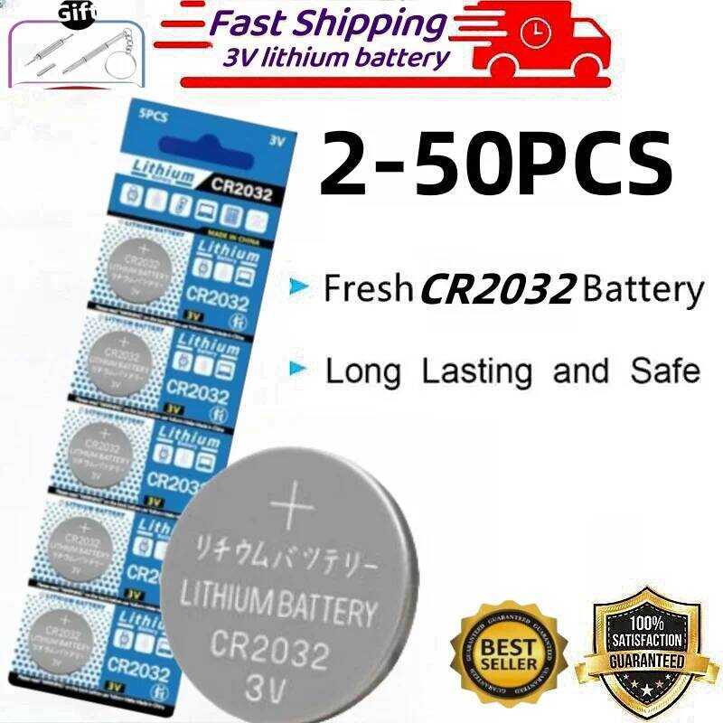 CR2032 แบตเตอรี่ CR 2032 DL2032 ECR2032 แบตเตอรี่ลิเธียม 3V สำหรับนาฬิกา ของเล่น เครื่องคิดเลข กุญแจ