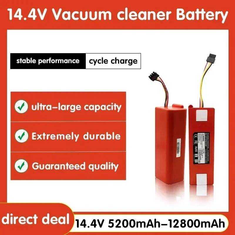 Xiaomi แบตเตอรี่ทดแทนสำหรับเครื่องดูดฝุ่นหุ่นยนต์ Roborock S55 S60 S65 S50 S51 S5 MAX S6 ขนาด 14.4V