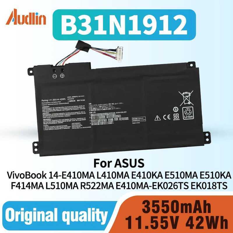 B31N1912 แบตเตอรี่แล็ปท็อป C31N1912 สำหรับ ASUS VivoBook 14-E410MA L410MA E410KA E510MA E510KA F414M