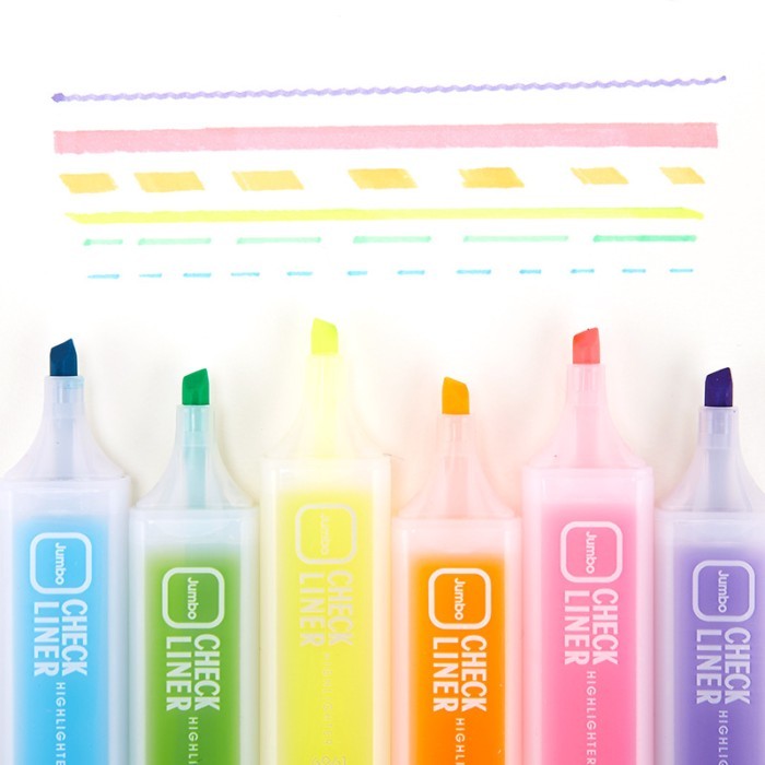Hobby Student Highlighter Oblique Marker Color Key Marker Pen 6261-6 Full Wholesale