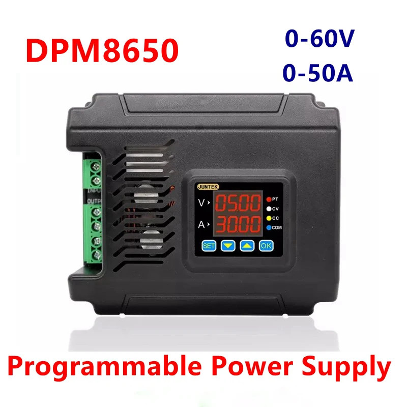 JUNTEK DPM8650 60V 50A Voltmeter DC-DC Power Supply Voltage Regulator Programmable Buck Module Cons