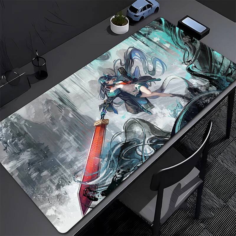 แผ่นรองเมาส์ Arknights Dusk HD พิมพ์อะนิเมะ Mousepad แล็ปท็อปลื่นอุปกรณ์เสริมสําหรับเล่นเกม Keyboad 