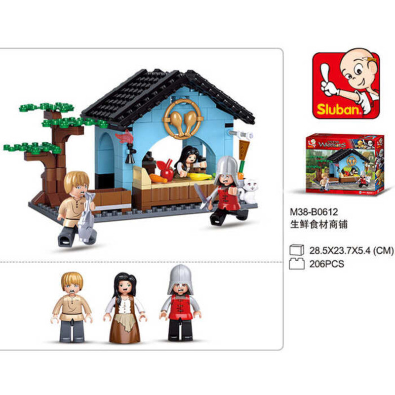 Little Luban 0612 Assassins Legend ส่วนผสมสด Shop การศึกษาประกอบอาคารบล็อกของเล่น