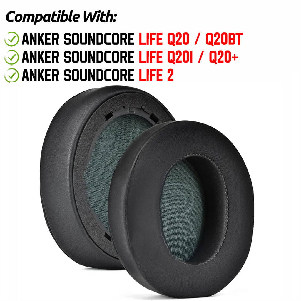 สําหรับ Anker Soundcore Life 2 Q20 Q20 + Q20i Q20BT หูฟังเจลทําความเย็นแผ่นรองหูฟังฟองน้ําชุดหูฟัง E