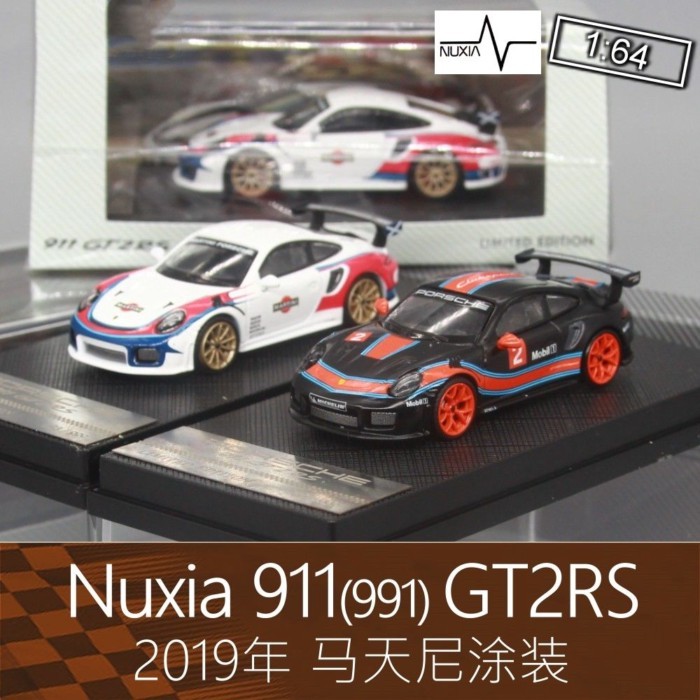 Nuxia 1: 64 RV รถสปอร์ตรุ่น 911 991 GT2 RS Martini GT2RS เหมาะสําหรับ Porsche