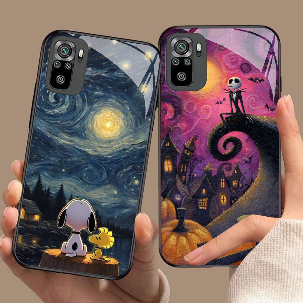 YS-98 Van Gogh HD แก้วสําหรับ Xiaomi Redmi หมายเหตุ 10 10S 10T 11 SE 11S Poco M3 M4 M5S Pro