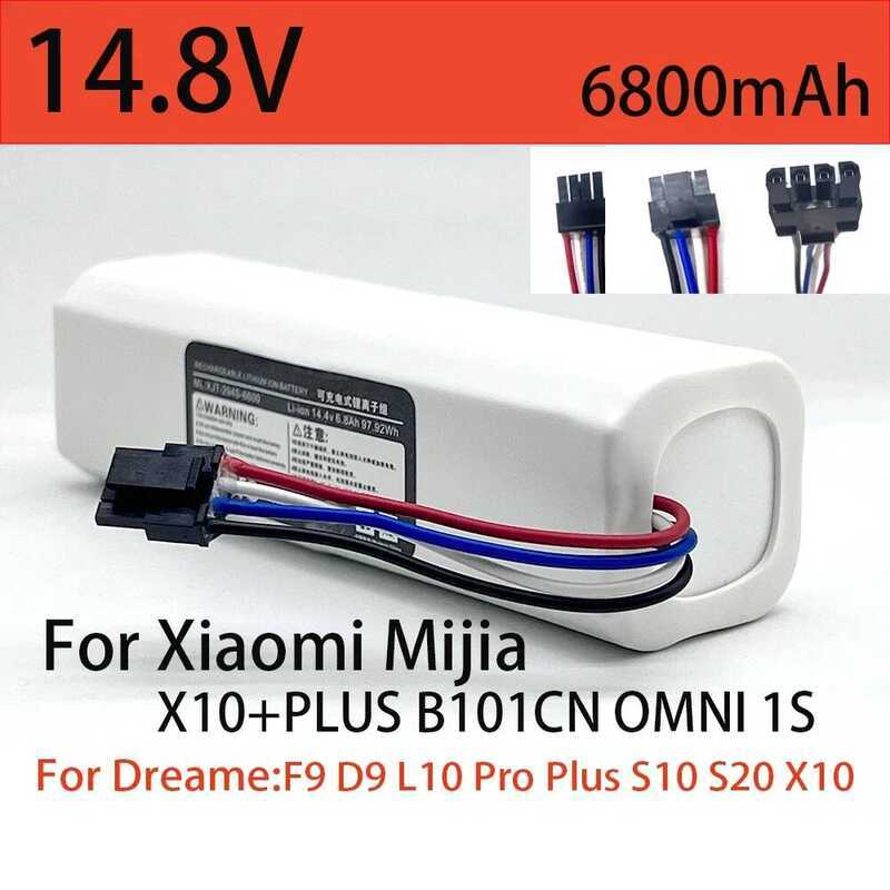 14.8V แบตเตอรี่ 6800mAh สำหรับ Xiaomi Mijia X10+PLUS B101CN OMNI 1S และ Dreame F9 D9 L10 Pro Plus S1