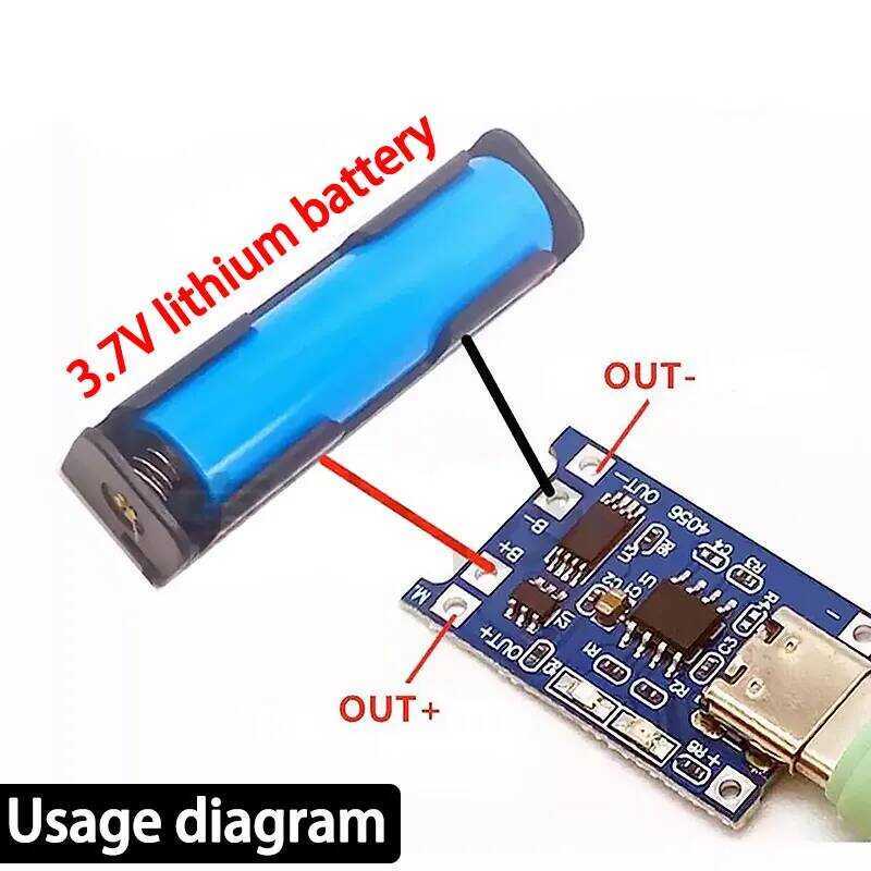 5V บอร์ดแบตเตอรี่ 1A 18650 TP4056 โมดูลชาร์จลิเธียม Mini/Micro USB Type C พร้อมการป้องกัน
