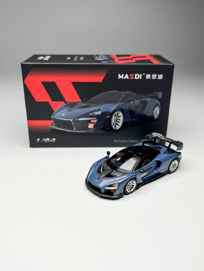 คลังสินค้าพร้อม MSDI 1: 64 McLaren Senna Senna จําลองคอลเลกชันโมเดลรถโลหะผสม