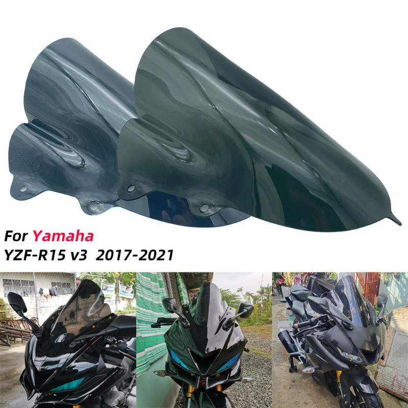 R15 Windscreen Accessories Motorcycle Windshield Wind Screen Shield Front Fairing For YZF-R15 V3 V3