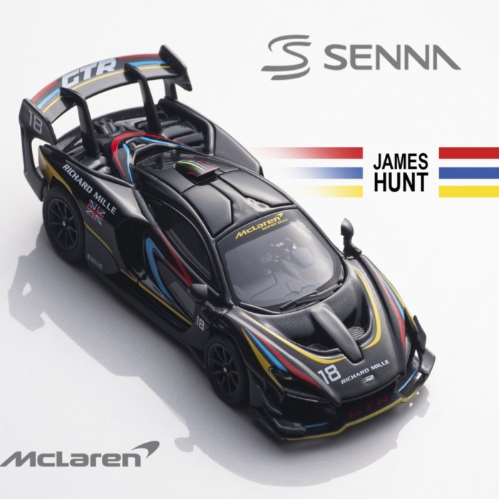 CM รุ่นโลหะผสม 164 สีดํารถสปอร์ตรุ่น Senna Senna GTR Exhibition Edition เหมาะสําหรับ McLaren