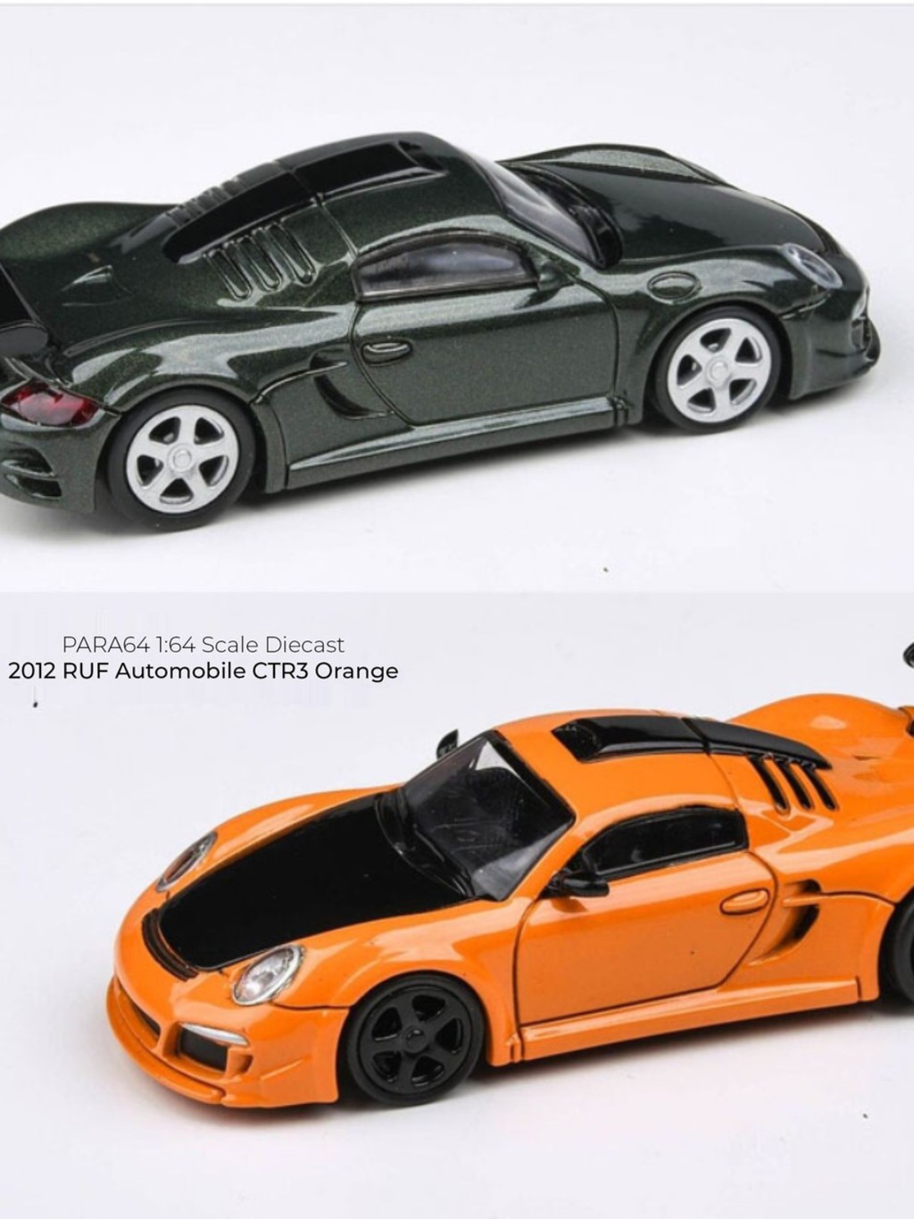 Para 1 64 RUF CTR3 Clubsport Clubsport CTR3 911 Ultimate Frog King Sports Car Model ตกแต่ง Out of Pr