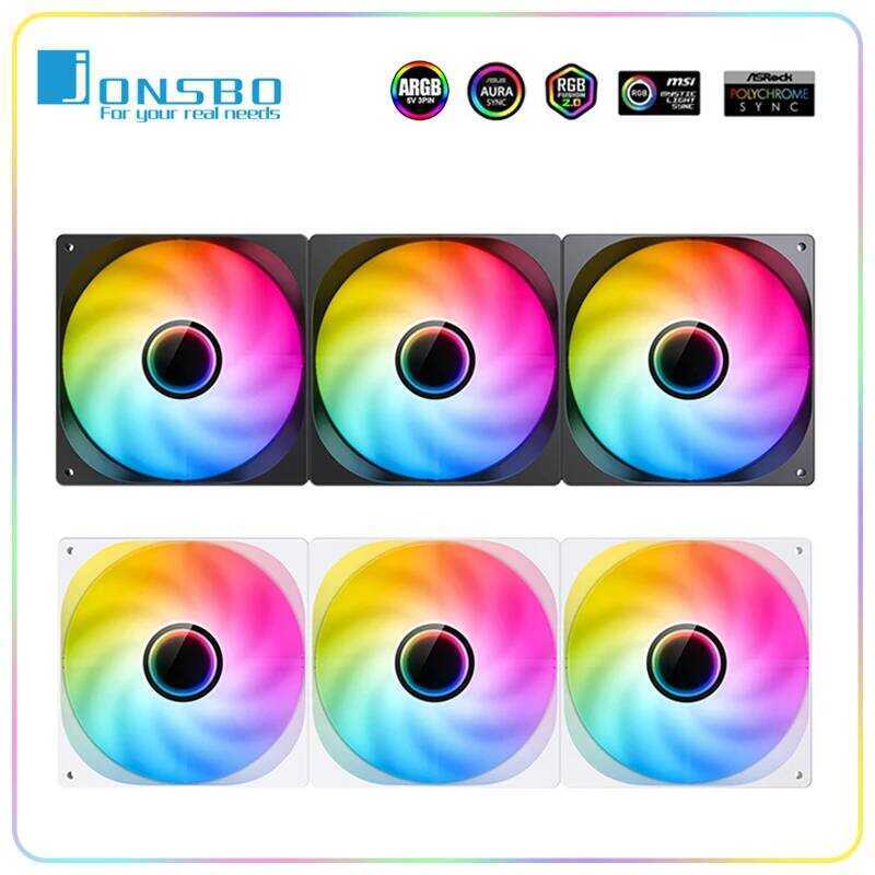 CPU ชุดพัดลมระบายความร้อน JONSBO ZW-140 ขนาด 140 มม. 4PIN PWM 5V ARGB ZW-140BR แบบไปข้างหน้า/ย้อนกลั