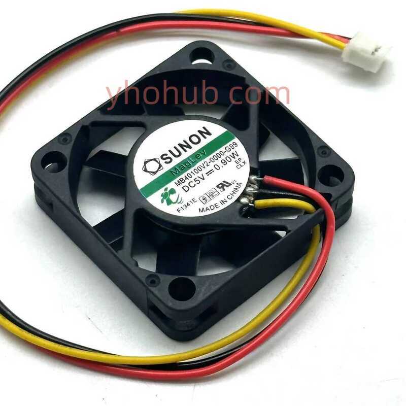MB40100V2-0000-G99 ซูนอน พัดลมระบายความร้อนเซิร์ฟเวอร์ 5V 0.90W ขนาด 40x40x10 มม. แบบ 3 สาย มม.