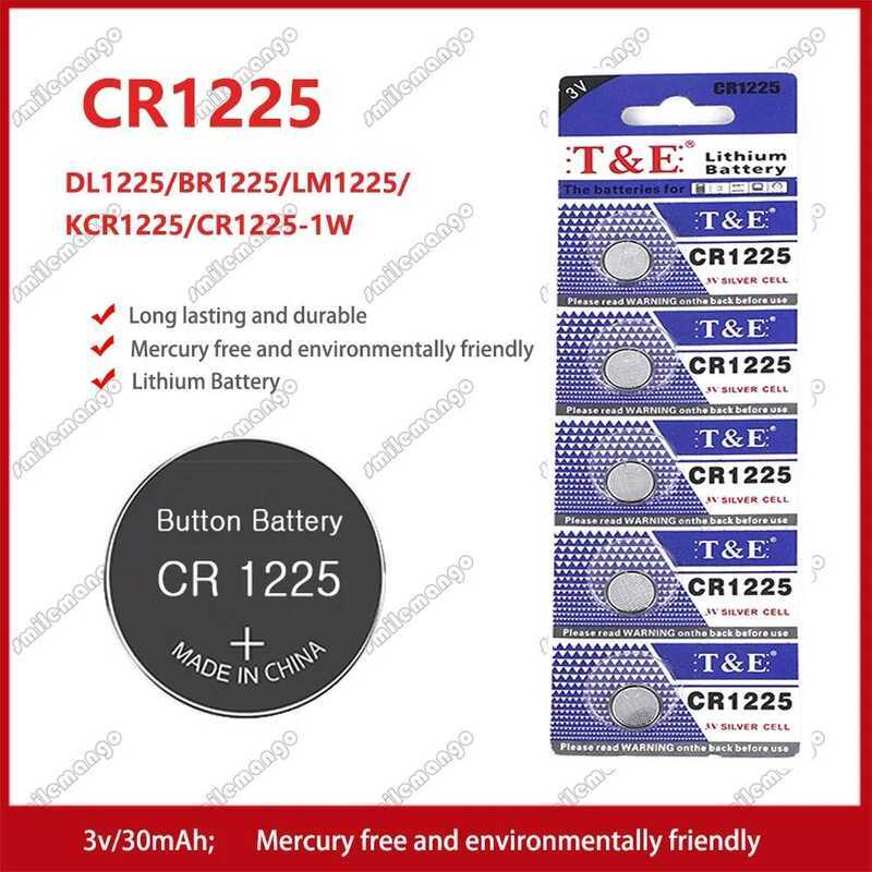 แบตเตอรี่ลิเธียมแบบปุ่ม 2PCS-50PCS 3V CR1225 BR1225 LM1225 DL1225 CR 1225 ER1225GP แบตเตอรี่นาฬิกาสำ