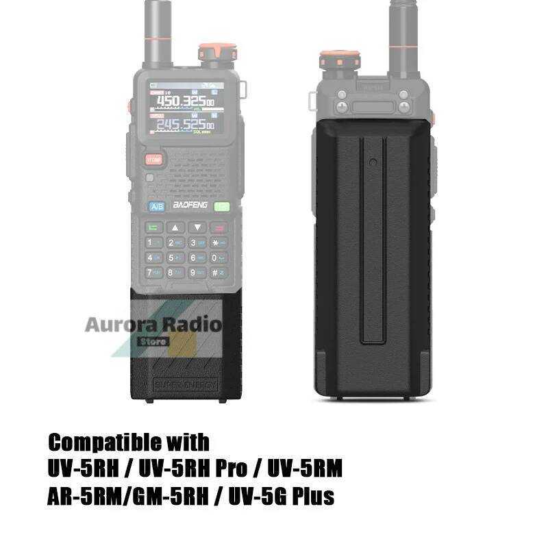 ▥  Uv-5Rm ขยายแบตเตอรี่ 3000Mah 5200Mah 6800Mah Type-C ชาร์จสําหรับ Uv-5Rh Pro Ar-5Rm Gm